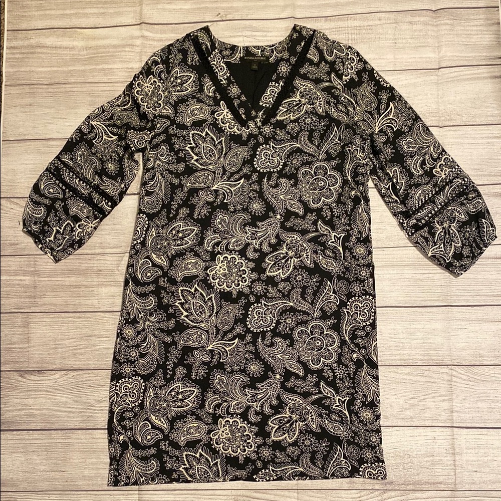 Black and White Paisley Dress